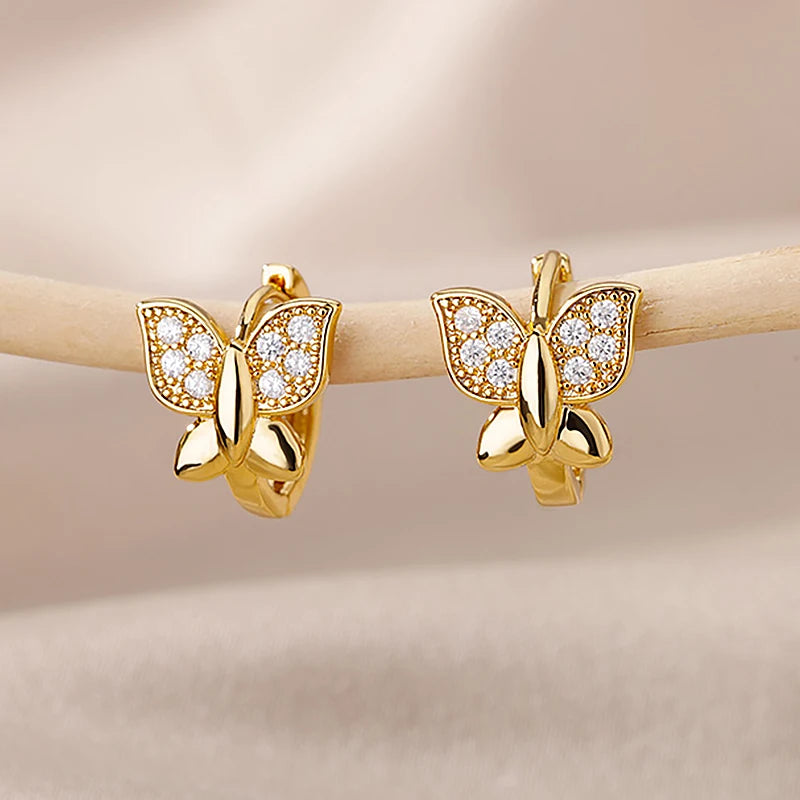 ✨Boucles d’oreilles papillon – Acier inoxydable –✨